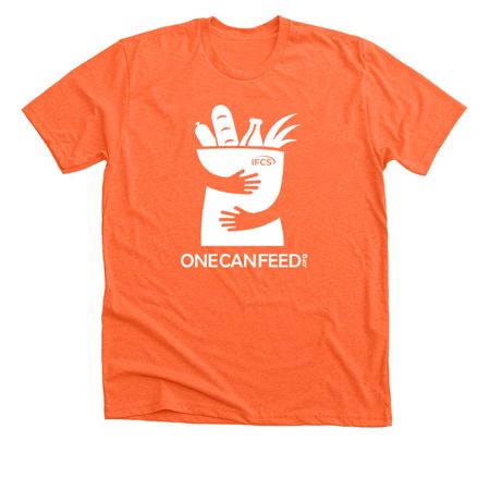 Go Orange for Hunger Awareness, a Heather Orange Premium Unisex Tee