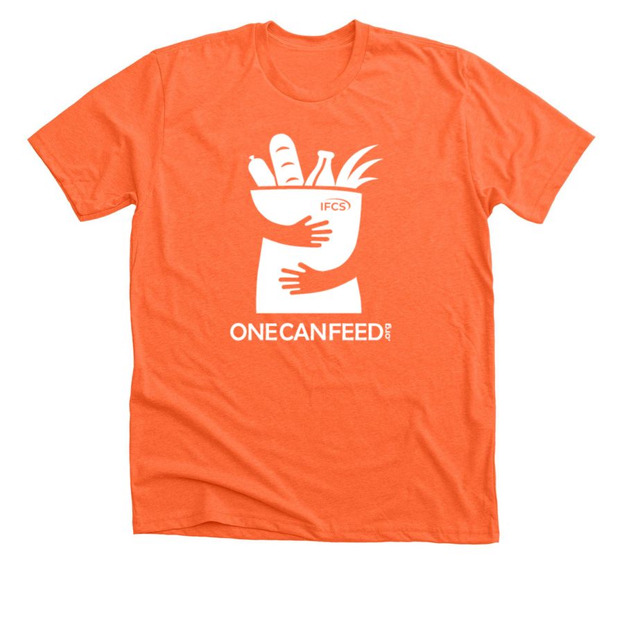 Go Orange for Hunger Awareness, a Heather Orange Premium Unisex Tee