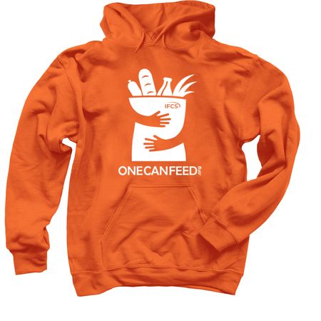 Go Orange for Hunger Awareness, a Orange Pullover Hoodie