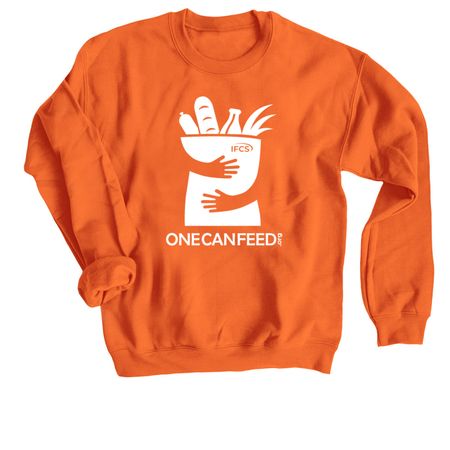 Go Orange for Hunger Awareness, a Orange Crewneck Sweatshirt