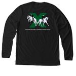 CDCTS Shirts, a Solid Black Blend Premium Long Sleeve Tee (back-view)