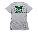 CDCTS Shirts, a Dark Heather Grey Women's Slim Fit Tee (back-view)