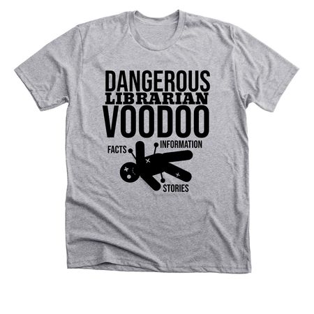 LIBRARIAN VOODOO, a Athletic Heather Premium Unisex Tee