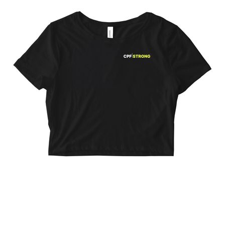 CPF/STRONG, a Black Women's Fitted Cropped Tee