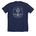 Dark Colored School Options, a Solid Navy Blend Premium Unisex Tee (back-view)