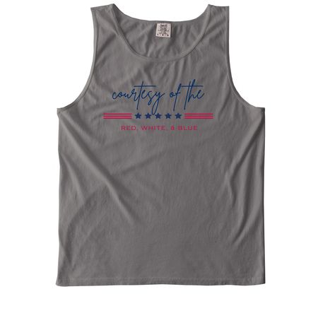 Fourth of July tee, a Grey Comfort Colors Tank Top