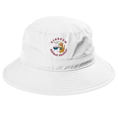 Kingdom Animal Shelter Grill Cat Hat Campaign, a White Printed UV Bucket Hat