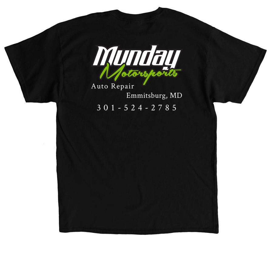 Munday Motorsports, a Black Classic Unisex Tee (back-view)