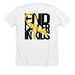 End Cancer in Kids, a Solid White Blend Premium Unisex Tee (back-view)