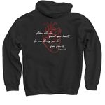 Guard Your Heart, a Black Pullover Hoodie (back-view)