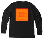 NO WAR ON IRAN - IRAN ZAMEEN, a Solid Black Blend Premium Long Sleeve Tee (back-view)