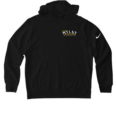 Performance Fabric Line, a Black Nike Club Fleece Pullover Hoodie