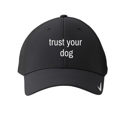 Trust Your Dog Baseball Caps Wht Letters, a Anthracite Printed Nike Dri-FIT Legacy Performance Cap