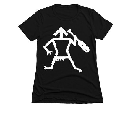 LOCHSA MAP, a Black Women's Slim Fit Tee