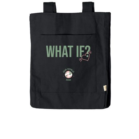 WHAT IF?, a Black Reclaimist Everywhere Tote Bag