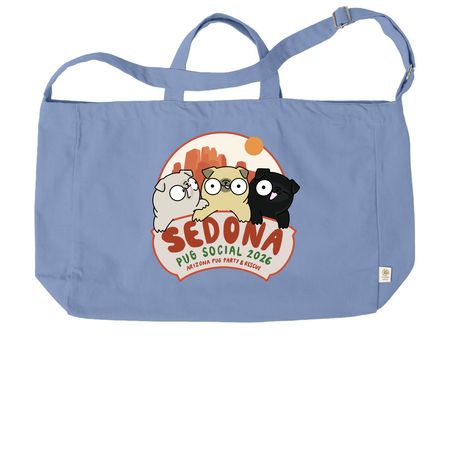 Sedona Pug Social Collectors Tote, a Elemental Blue Reclaimist G2G Tote Bag