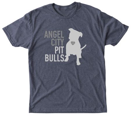 Angel City Pit Bulls Shirts, a Vintage Navy Triblend Unisex Tee
