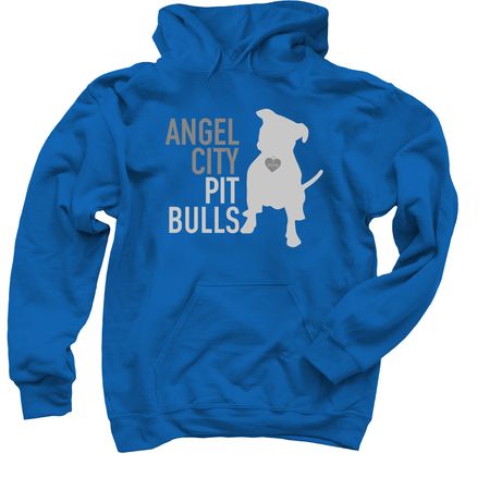 Angel City Pit Bulls Shirts, a Royal Blue Pullover Hoodie