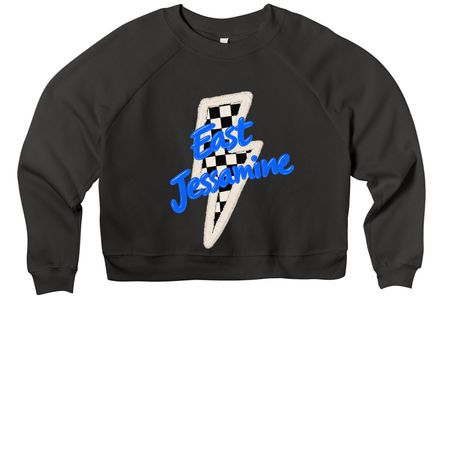 East Jessamine Lightning Bolt &nbsp;, a Black Women's Premium Cropped Raglan Sweatshirt