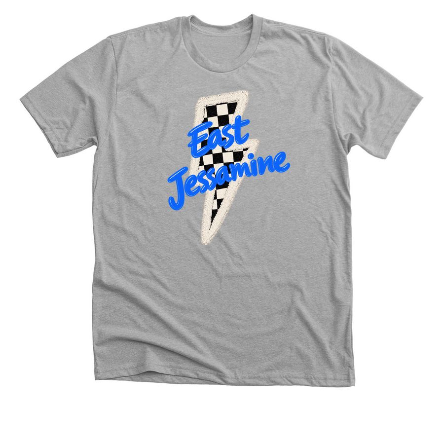 East Jessamine Lightning Bolt &nbsp;, a Athletic Heather Premium Unisex Tee
