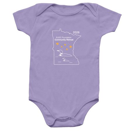 2026 Community Retreat Baby Onesie, a Lavender Infant Onesie