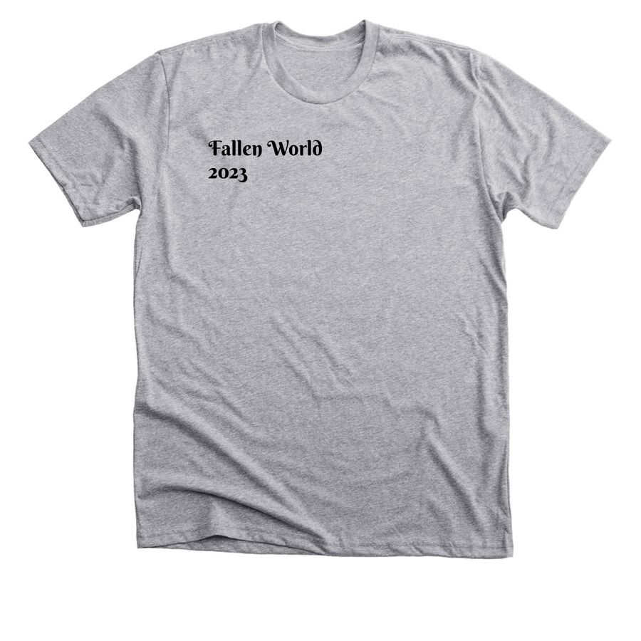 Fallen World Tee, a Athletic Heather Premium Unisex Tee