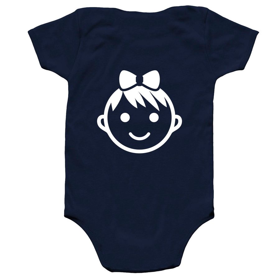 Baby Queen, a Navy Infant Onesie (back-view)