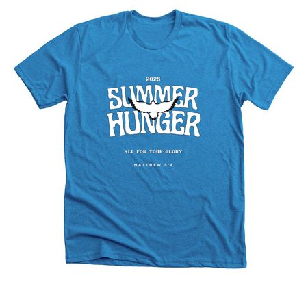 Summer Hunger 2K25, a Neon Blue Premium Unisex Tee