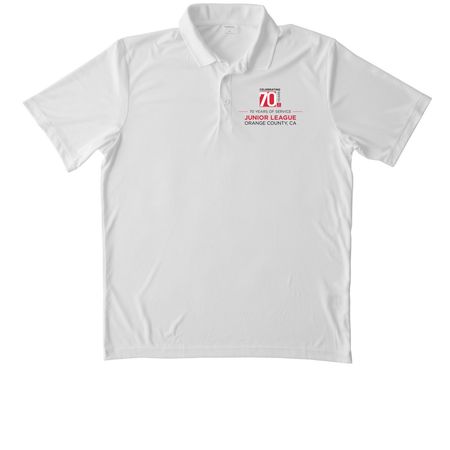 70th Anniversary Polos and Tank Tops, a White Unisex Performance Polo