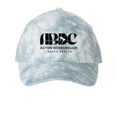 ABDC Logo Hat, a Light Blue Printed Tie Dye Baseball Hat
