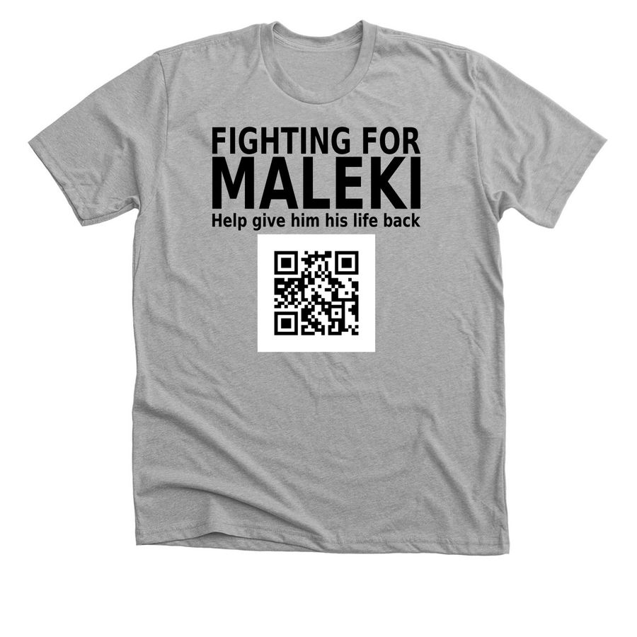 Fighting For Maleki, a Athletic Heather Premium Unisex Tee