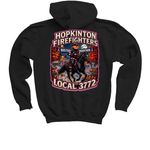 L3772 Halloween Edition, a Black Youth Pullover Hoodie (back-view)