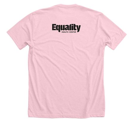 Limited Edition: "Check Your Booobies" Tee, a Heather Pink Premium Unisex Tee (back-view)