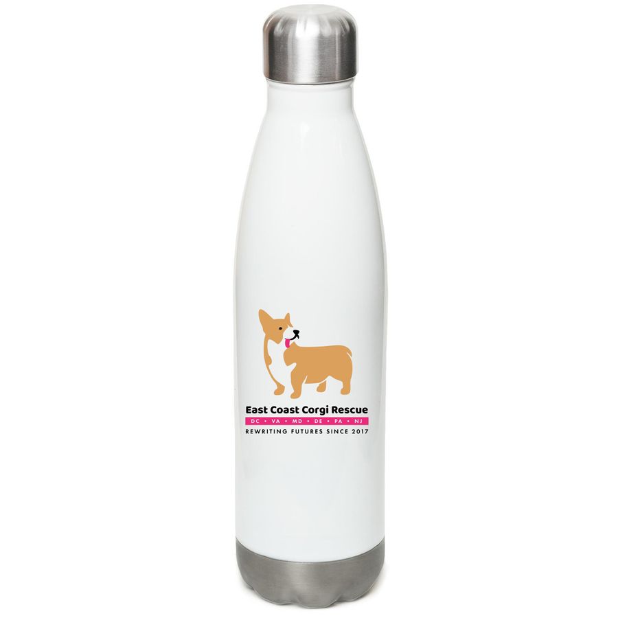 ECCR Water Bottle, a White Stainless Steel Water Bottle