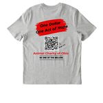 Hope Happens&nbsp; Here, a Cool Heather Grey Stanley/Stella Unisex Creator 2.0 Tee (back-view)