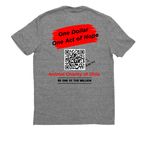 Hope Happens&nbsp; Here, a Aluminum Grey Allmade Eco Triblend Unisex Tee (back-view)