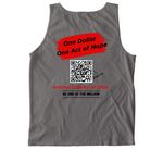 Hope Happens&nbsp; Here, a Grey Comfort Colors Tank Top (back-view)