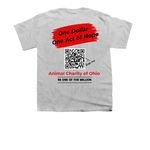 Hope Happens&nbsp; Here, a Sport Grey Youth Unisex Tee (back-view)