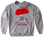 Hope Happens&nbsp; Here, a Sport Grey Gildan Softstyle Pullover Hoodie (back-view)