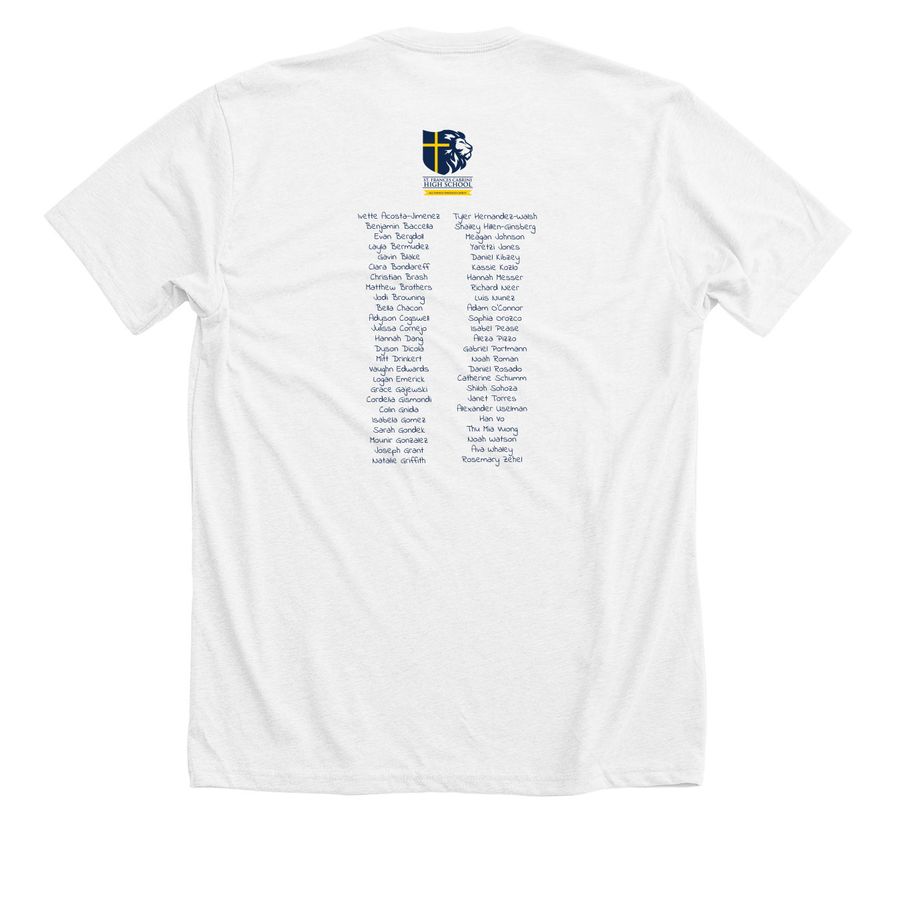 Cabrini Class of 2027 Shirt, a Solid White Blend Premium Unisex Tee (back-view)