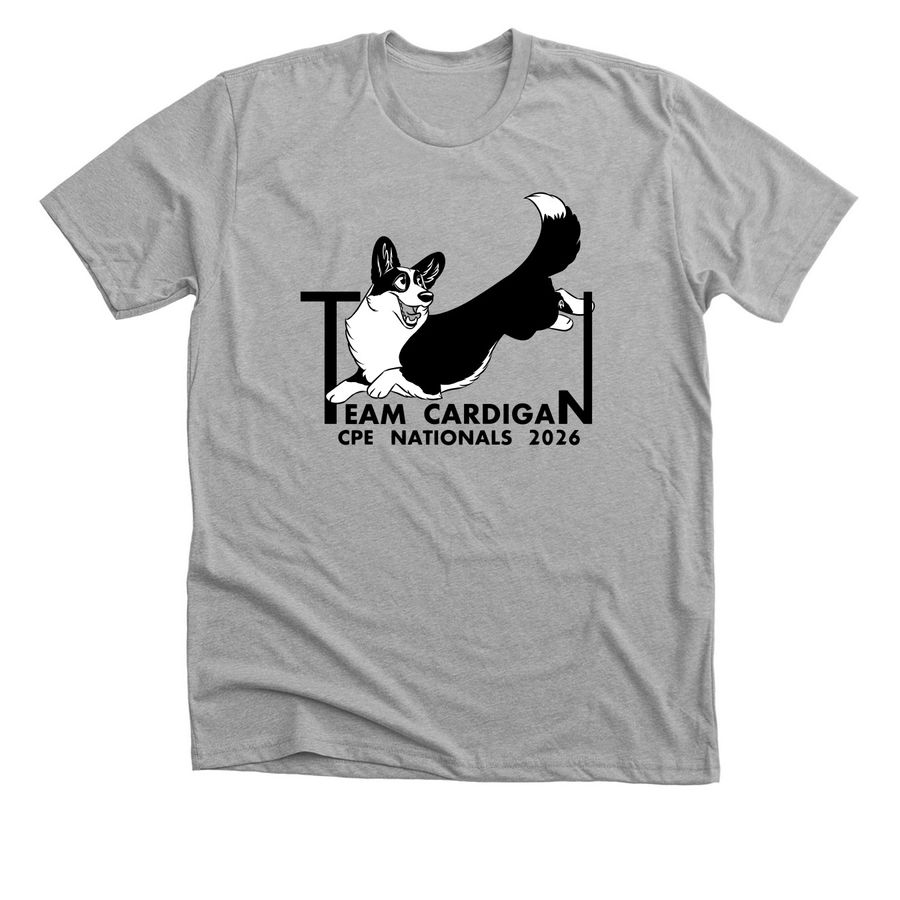 Team Cardigan, a Athletic Heather Premium Unisex Tee