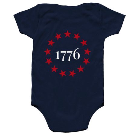 America 250 - onesie, a Navy Infant Onesie (back-view)