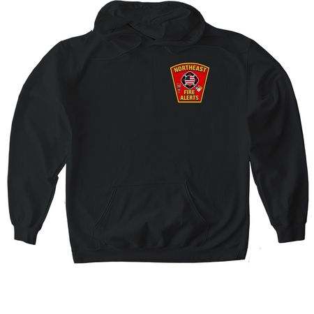 NORTHEAST FIRE ALERTS 2, a Black Gildan Softstyle Pullover Hoodie