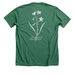 The Flora Store, a Heather Grass Green Premium Unisex Tee (back-view)