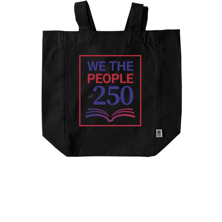 We The People at 250 Tote, a Black Recycled Cotton Tote Bag