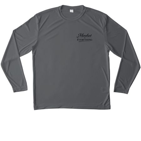 Small logo Mindset Collection&nbsp;, a Iron Grey Unisex Performance Long Sleeve Tee