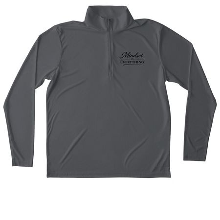 Small logo Mindset Collection&nbsp;, a Iron Grey Unisex Performance Quarter Zip Pullover
