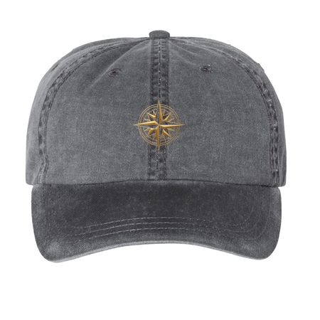 gorra old, a Black Printed Pigment Dye Baseball Cap