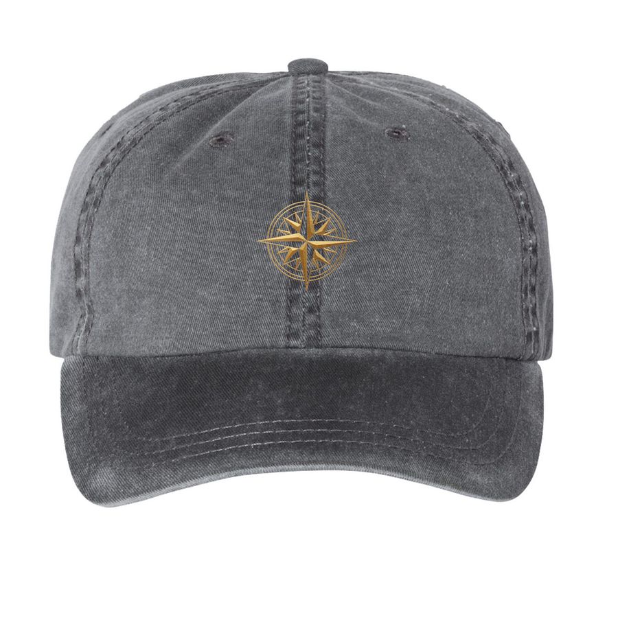 gorra old, a Black Printed Pigment Dye Baseball Cap