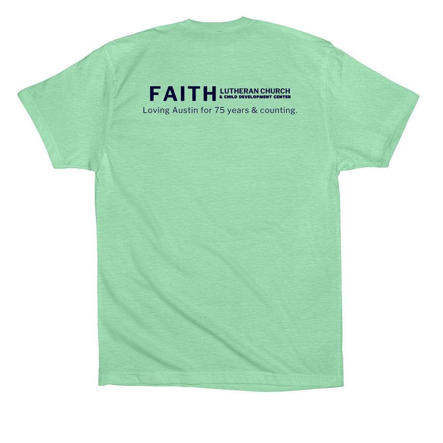 god loves you so much.&nbsp;, a Mint Premium Cotton Tee (back-view)